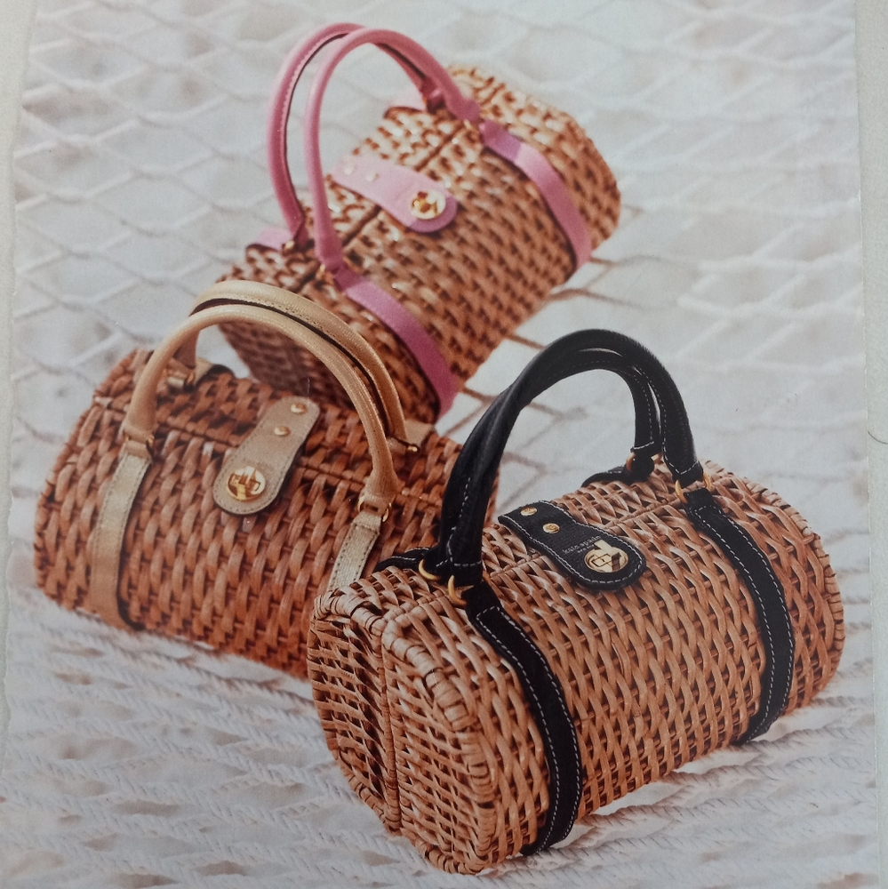 Kate Spade, 2001 Barrel Basket in Blush. Neiman Marcus.